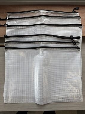 🧺 Set of 6 Large Mesh Zipper Storage Bags – Waterproof Organizer Pouches